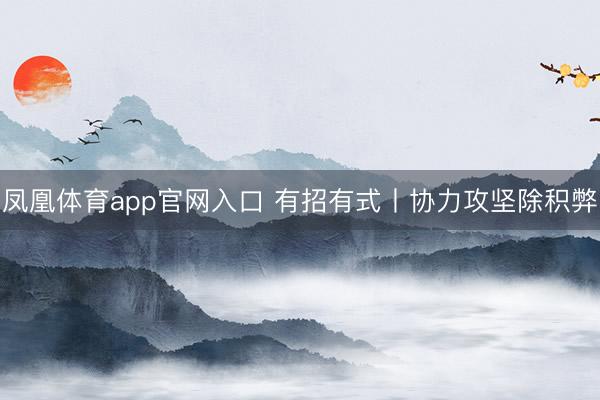 凤凰体育app官网入口 有招有式丨协力攻坚除积弊