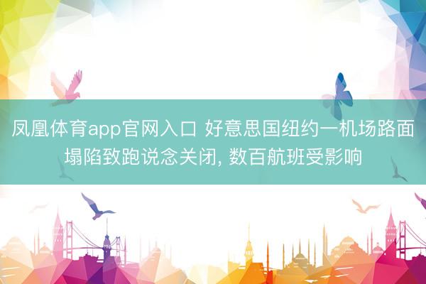 凤凰体育app官网入口 好意思国纽约一机场路面塌陷致跑说念关闭， 数百航班受影响