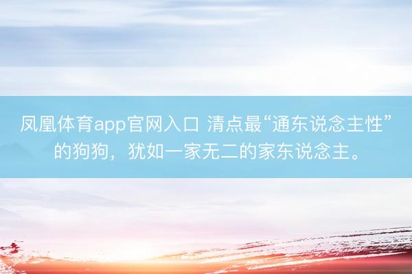 凤凰体育app官网入口 清点最“通东说念主性”的狗狗，犹如一家无二的家东说念主。
