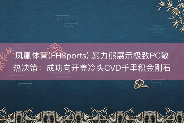 凤凰体育(FHSports) 暴力熊展示极致PC散热决策：成功向开盖冷头CVD千里积金刚石
