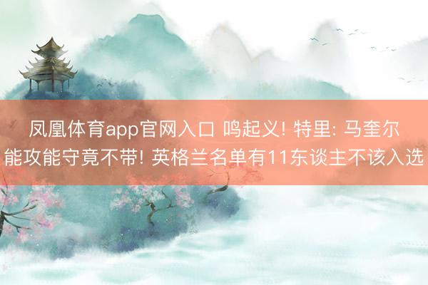 凤凰体育app官网入口 鸣起义! 特里: 马奎尔能攻能守竟不带! 英格兰名单有11东谈主不该入选