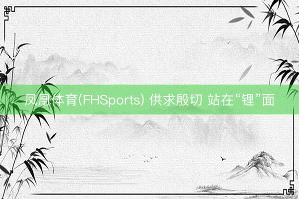 凤凰体育(FHSports) 供求殷切 站在“锂”面